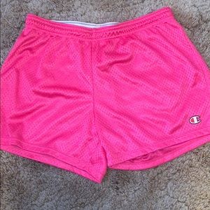 Hot pink champion size s athletic shorts